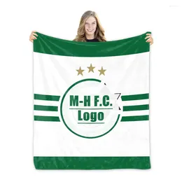 Blankets Three Stars Maccabi Haifa Throw Blanket Sofa Cover Designer Israel Football Club Team Soft Cosy Microfiber Flannel Huggl For Bed