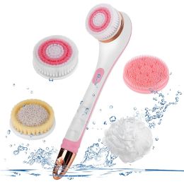 Brushes Electric Shower Brush Back Body Sponge Scrubber Facial Cleansing Bathing Cleaner Handle Exfoliator Bath Brushes for Showering