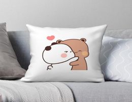 Pillow Case Bubu Dudu Square Pillowcase Polyester Linen Creative Zip Decorative Bed Cushion Cover Car Chair Sofa Decor CasePillow3558943