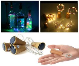 10 LED Solar Wine Bottle Stopper Copper Fairy Strip Wire Outdoor Party Decoration Novelty Night Lamp DIY Cork Light String7545869