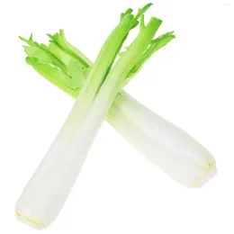 Decorative Flowers 2pcs Foams Celery Fake Vegetable Shop Artificial Decors Pography Props