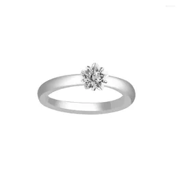 Cluster Rings CKK Celestial Sparkling Star Solitaire Ring 925 Sterling Silver Original Jewellery For Women Gift
