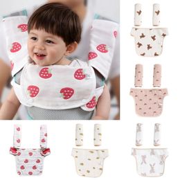 Baby Waist Stool Drool Bib born Infants Teething Soft Cotton Pad Saliva Towel Multi-Function Baby Strap Dinner Drop 240407