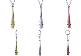 10PC Vintage Charm The Walking Dead Keychain Negans Bat LUCILLE Keyring Baseball Key Chain For Men Jewelry Accessories Wholesa6602446