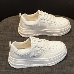 Casual Shoes Genuine Leather Thick Sole Raised Wear-resistant Small White For Women Sports Versatile Trend Board