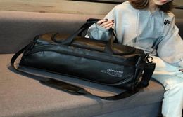 Outdoor Bags Shoulder Soft PU Leather Gym Travel Bag For Men Sports Fitness Gymtas Duffel Training Luggage Tas Sac De Sport6396137