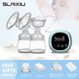 Breastpumps 2021 NEW Bilateral Electric Breast Pump Suction Large Automatic Massage Postpartum Milk Maker LCD Touch Screen Control BPA Free
