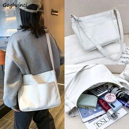 Bag Students Fashion Solid Shoulder Bags Women Large Capacity Multi Function Kroean Style Daily Canvas Female Crossbody