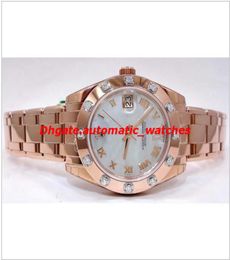 2 Style Luxury Watches Top Quality Luxury Sapphire piece 81315 18K R Gold Dial Diamond Woman Automatic Women039s Bracelet Watch4477029