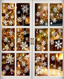 36pcslot White Snowflake Wall Stickers Glass Window Sticker Christmas Decorations for Home New Year Gift Navidad 20208020849