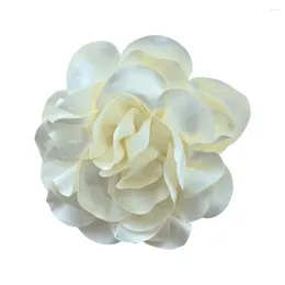 Brooches Flower Brooch Pin Elegant Satin Floral For Women Men Style Lapel Dinner Party Exquisite Big