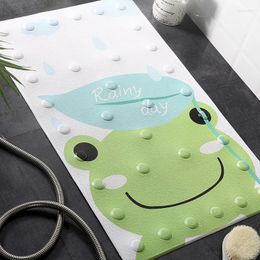 Bath Mats 2024 PVC Bathroom Mat Toilet Cartoon Non-slip Shower Bathtub No-Smell Plastic With Suction Cup Matte Thickened