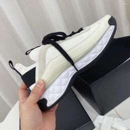 Casual Shoes 2024 Fashion Design Women's Sneaker Solid Colour Comfortable Lacing Lightweight Wear Resistant Sport