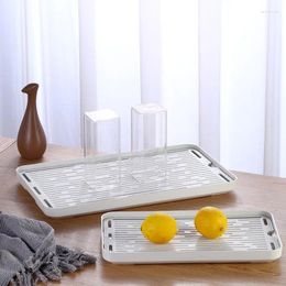 Tea Trays Food Reservoir Plastic Drainer Storage Snacks Table Modern Dish Plateau Plastique Kitchen Accessories OB50CP