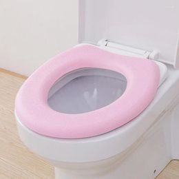 Toilet Seat Covers O-type Waterproof EVA Cushion Self-adhesive Thickened Soft Cover Three-dimensional Pattern Winter Warm