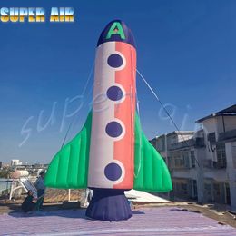 Lager rocket mockup sales inflatable rocket with fan for events or decoration