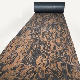Crafts Width 55cm Retro Furniture Cabinet Veneer Renovate Skin DIY Handmade Wood Veneer Technological Black Walnut Panel Kraft Paper