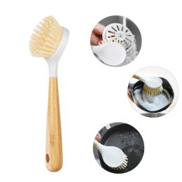 Accessories Youpin Brush Multifunction Nylon Dish Bowl Cleaning Brush with Bamboo Long Handle Kitchen Pot Pan Cleaner Washing Tool