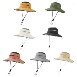 Berets Wide Brims Sun Hat Breathable Visor Waterproof Fisherman For Women Adjust Fishing Outdoor Hiking