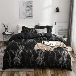 Bedding Sets White Black King Double Size Single Bed Linen Modern Style Kit Duvet Cover Pillowcase Set