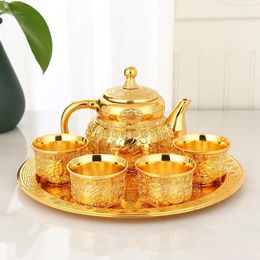Teaware Sets High-grade Golden Baifu Tea Set Household Full Of Table Cup Teapot Small