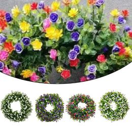 Decorative Flowers Spring Summer Wreath For Front Door Colorful Artificial Sping Personalized Home Decoration Household DIY Supplies
