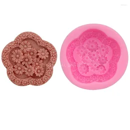 Baking Moulds Flower Daisy Marguerite Chrysanthemum Silicone Fondant Soap 3D Cake Mould Cupcake Candy Chocolate Decoration Tool FQ1661