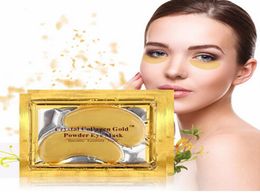 Gold Moisturising Eye Mask Patches Primer Crystal Collagen Eyes Hydrating Face Masks AntiAging Wrinkle Skin Care Pads8186319