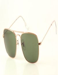 Sell Metal sunglasses MensWomens New Quality 3136 Gold Fashion Sunglasses G15 Lens 58mm Case2462245