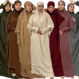 Ethnic Clothing Muslim Women Prayer Garment Clothes Eid Overhead Khimar Abayas Hooded Niqab Abaya Hijab Dress Islamic Kaftan Robe Ramadan