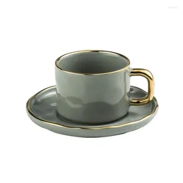 Mugs Ceramic Coffee Cups And Plates Set Retro Afternoon Tea High-End Exquisite Nordic Household