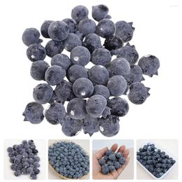 Party Decoration 50pcs Fake Blueberry Lifelike Blueberries Simulation Realistic Blue Berries Props