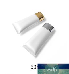 Empty 50ml Cosmetic Container Pearl White Makeup Cream Lotion Packaging Bottle 50g Flat Style Plastic Soft Tube 7817678