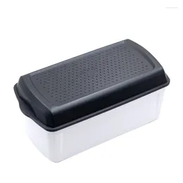 Storage Bottles Bread Holder Bin With Lid Boxes Plastic Loaf Container