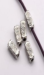 100Pcs Antique silver Alloy Swirl Rectangle Tube Spacers Beads 45mmx105mmx45mm For Jewelry Making Bracelet Necklace DIY Accesso8743055