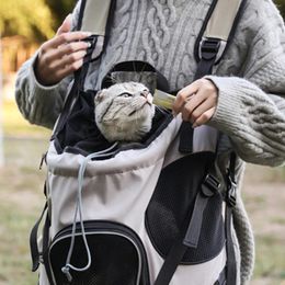 Cat Carriers Pet Carrier Backpack Outdoor Portable Travel Shoulder Bag Breathable Kitten Carrying For Small Dog