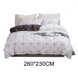 Bedding Sets 3pcs Comfortable Geometric Printed Pillow Cases Duvet Cover Set With Zipper Closure Home Textile Washable Soft Polyester