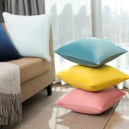 Pillow Velvet Square Throw Cover Solid Color Lightweight Velour Hidden Zipper Pillowcase For Sofa Bed Living Room