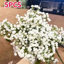 Decorative Flowers 5pcs Babysbreath Artificial Flower Handmade Bouquet Plastic Fake Plant Gypsophila Floral Arrangement Wedding Home Table