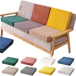 Pillow 40/45/50cm High Density Sponge Sofa Linen Chair Back Square Office Mat Thickness 3cm 5cm