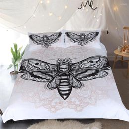 Bedding Sets White Moth Bed Set Three Suit Fast Selling Duvet Cover With Pillocase Manufacturers Direct Sales
