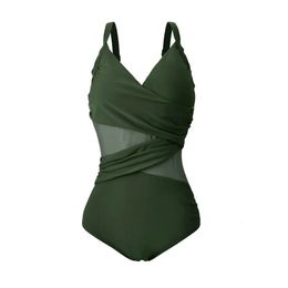 Plus Size Swimwear Women 2024 Sexy Mesh Swimsuit Female Large Bathing Suit Summer Beachwear Swimming 4XL 240411