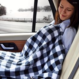Blankets Car Electric Blanket For Cigarette Lighter Winter Plush Warm