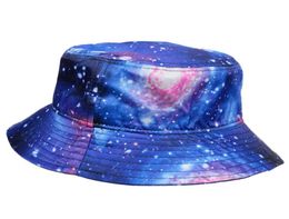 2019 New space stars unisex Bucket Hat Unisex Hiphop Caps Men Autumn Cotton Galaxy Bucket Caps2629217