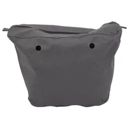 Storage Bags Waterproof Solid Canvas Insert Inner Lining Zipper Pocket For Obag O Bag Handbag Deep Grey