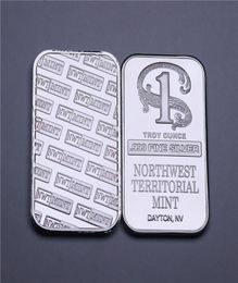 1 TROY OUNCE 999 FINE SILVER BULLION BAR NORTHWEST TEERITORIAL MINT SILVER BAR SilverPlated Brass No Magnetism5368272