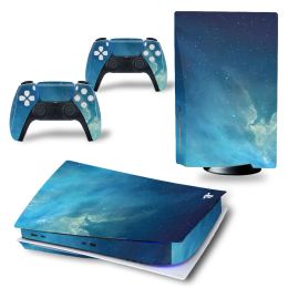 Stickers GAMEGENIXX PS5 Standard Disc Skin Sticker Blue Sky Design Vinyl Wrap Cover for PS5 Console and 2 Controllers