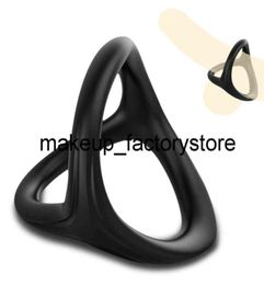 Massage 3 in 1 Ultra Soft Silicone Penis Cock Ring Sex Delay Ejaculation Sleeve For Penis Extender Sex Toys For Men Dick Enlarger 1123619