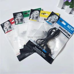Storage Bags 2000pcs/lot 10.5 15cm Zipper Plastic Retail Bag Package Hang Hole Packaging Headset Cable Opp Packing For Stereo Earphones