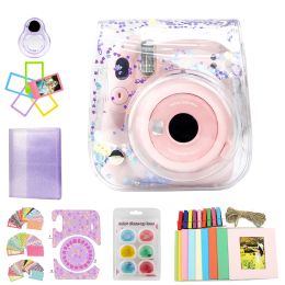 Connectors Caiul Accessorie Kit for Fujifilm Instax Mini 11 Instant Film Camera Purple Quicksand Protective Case